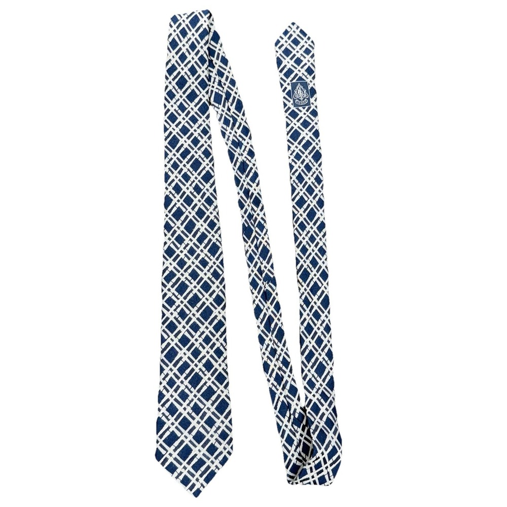 Gucci‎ Men's Necktie 100% Silk Blue and white Stripes Pre-Owned - Picture 8 of 9
